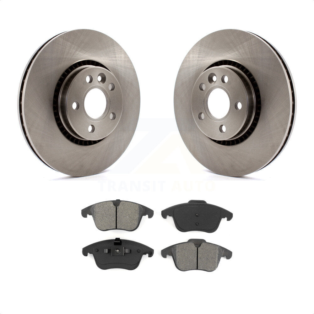 Front Disc Brake Rotors And Semi-Metallic Pads Kit For 2008-2015 Land Rover LR2 K8S-100555 by Transit Auto