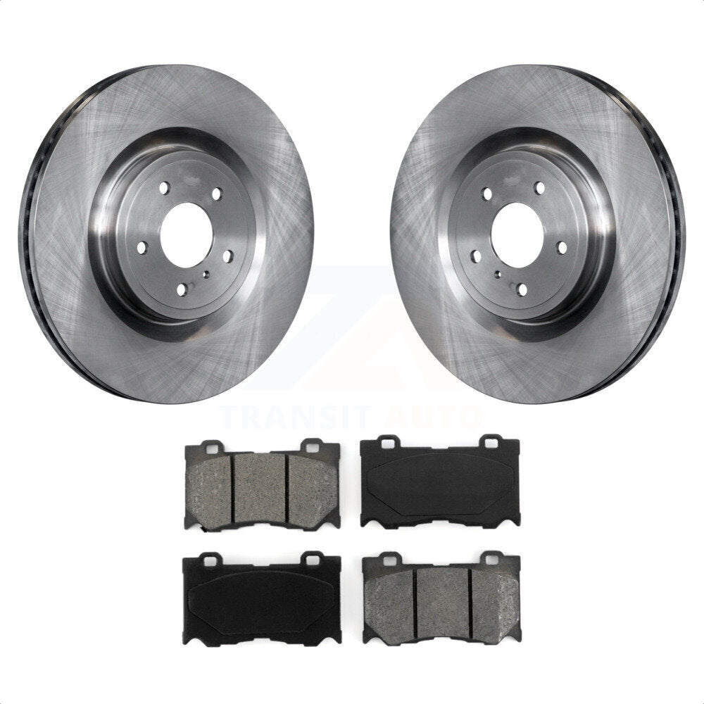 Front Disc Brake Rotors And Semi-Metallic Pads Kit For INFINITI G37 Q50 Nissan 370Z Q60 M37 Q70 Q70L QX70 M56 FX50 Z K8S-100564 by Transit Auto