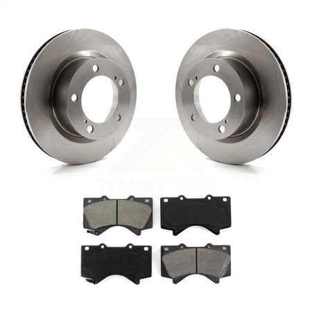 Front Disc Brake Rotors And Semi-Metallic Pads Kit For Toyota Land Cruiser Lexus LX570 K8S-100569 by Transit Auto