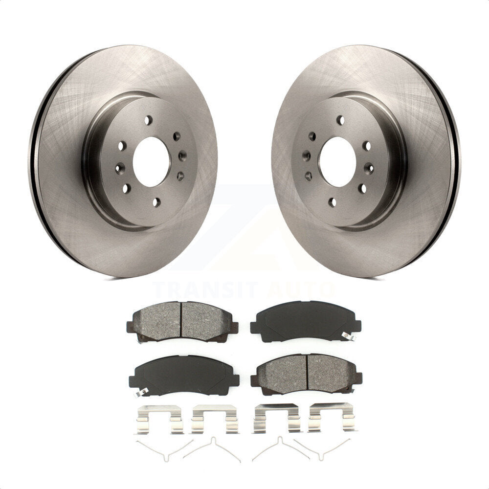 Front Disc Brake Rotors And Semi-Metallic Pads Kit For 2009-2014 Acura TL K8S-100582 by Transit Auto