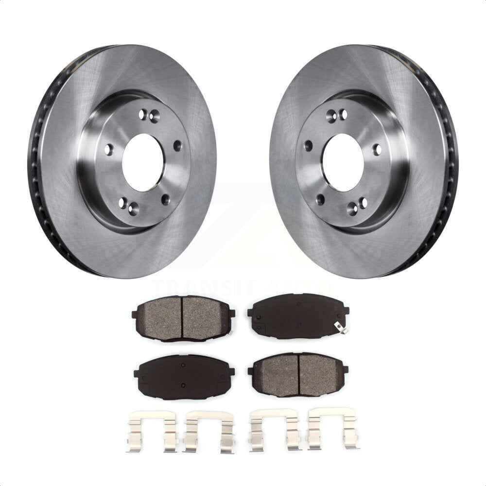 Front Disc Brake Rotors And Semi-Metallic Pads Kit For Kia Forte Koup Forte5 K8S-100585 by Transit Auto