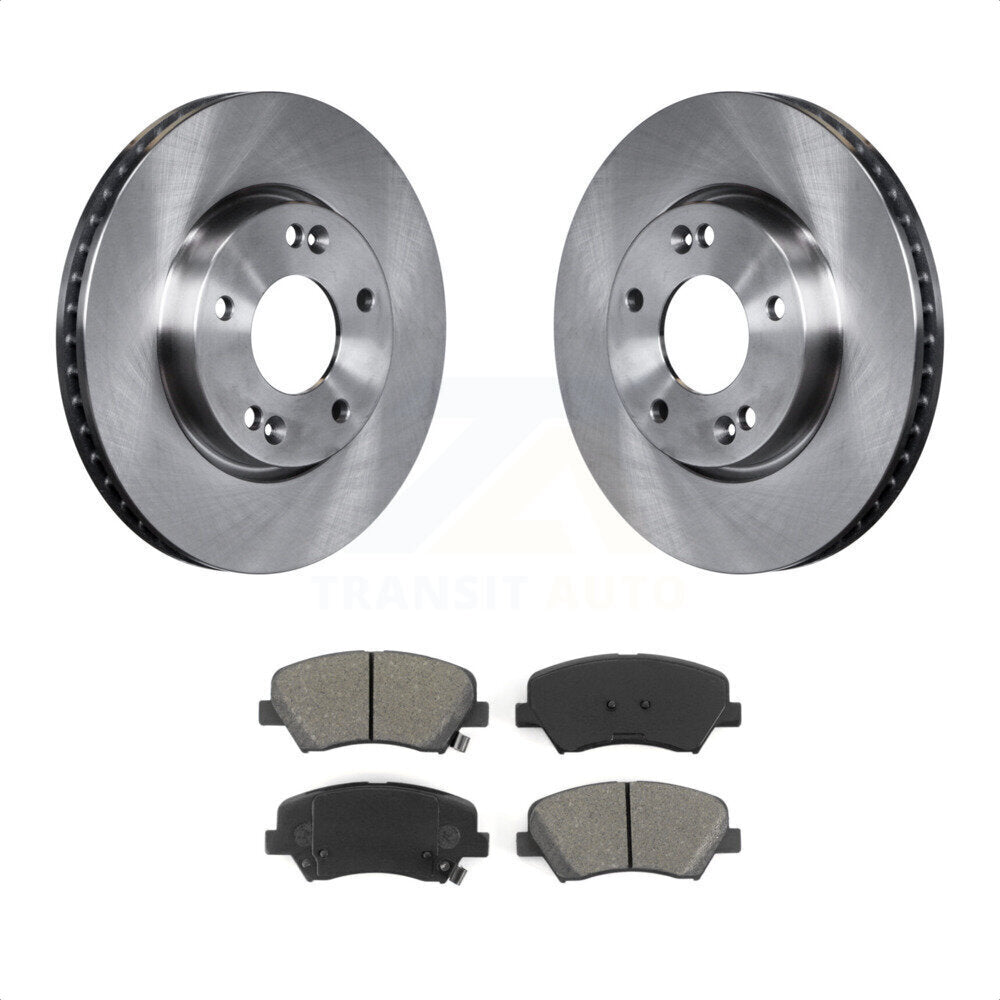 Front Disc Brake Rotors And Semi-Metallic Pads Kit For 2014 Kia Forte5 EX K8S-100586 by Transit Auto