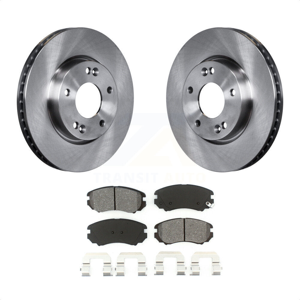 Front Disc Brake Rotors And Semi-Metallic Pads Kit For 2010-2011 Kia Soul 2.0L K8S-100587 by Transit Auto