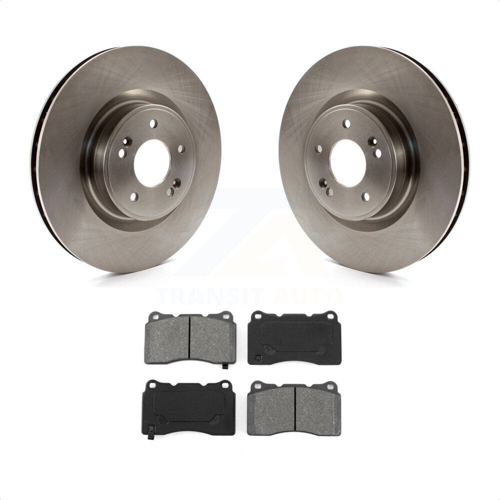 Front Disc Brake Rotors And Semi-Metallic Pads Kit For Hyundai Genesis Coupe K8S-100589 by Transit Auto