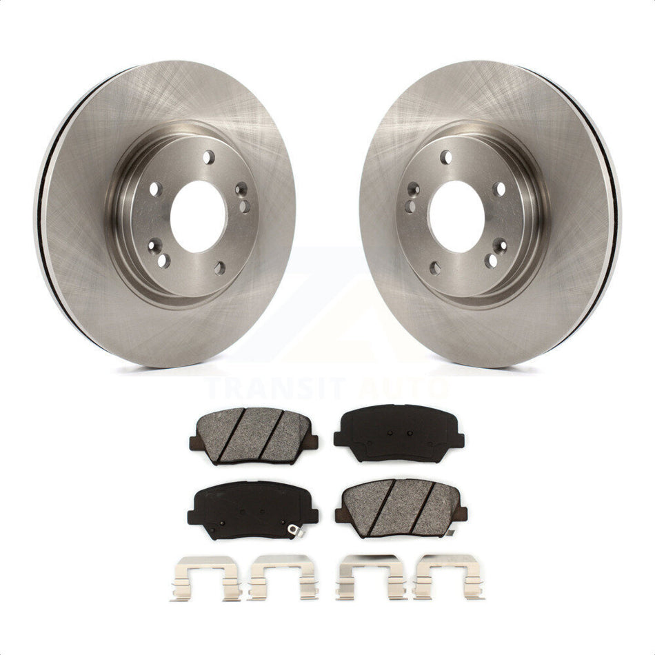 Front Disc Brake Rotors And Semi-Metallic Pads Kit For Kia Sorento Hyundai Santa Fe K8S-100592 by Transit Auto