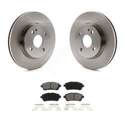 Front Disc Brake Rotors And Semi-Metallic Pads Kit For 2011-2014 Mazda 2 K8S-100601