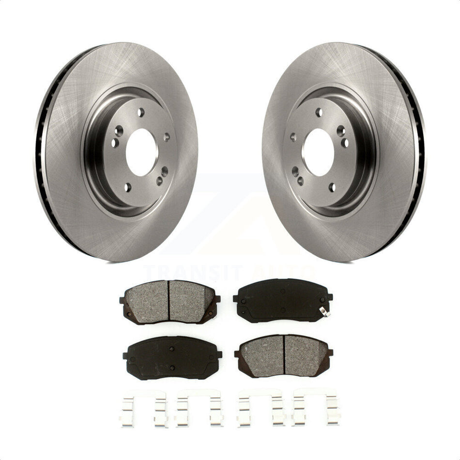 Front Disc Brake Rotors And Semi-Metallic Pads Kit For Hyundai Tucson Sonata Kia Cadenza K8S-100607 by Transit Auto