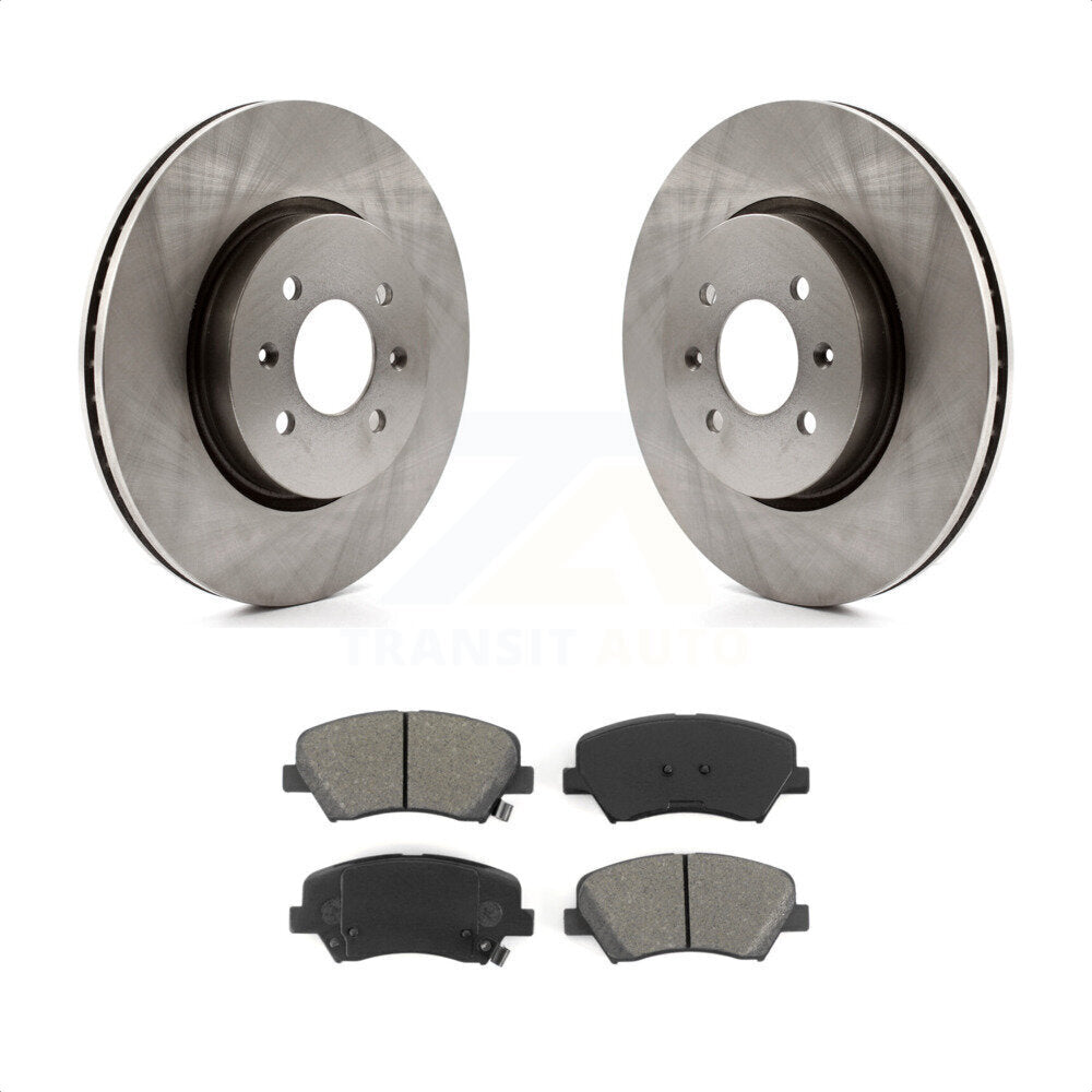 Front Disc Brake Rotors And Semi-Metallic Pads Kit For Kia Rio K8S-100626 by Transit Auto