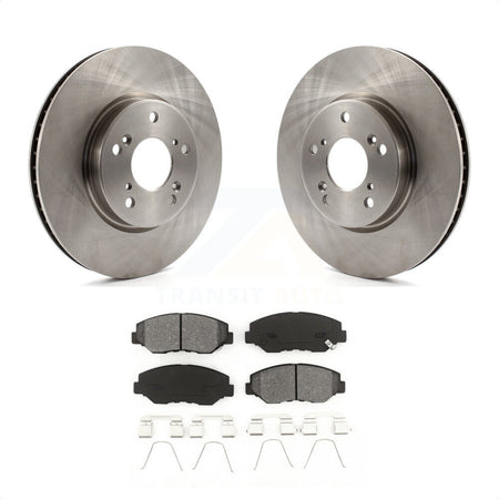 Front Disc Brake Rotors And Semi-Metallic Pads Kit For 2015 Honda Civic EX with Manual transmission K8S-100639 by Transit Auto