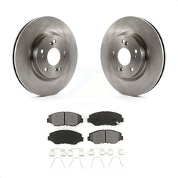 Front Disc Brake Rotors And Semi-Metallic Pads Kit For 2012-2016 Honda CR-V FWD K8S-100640