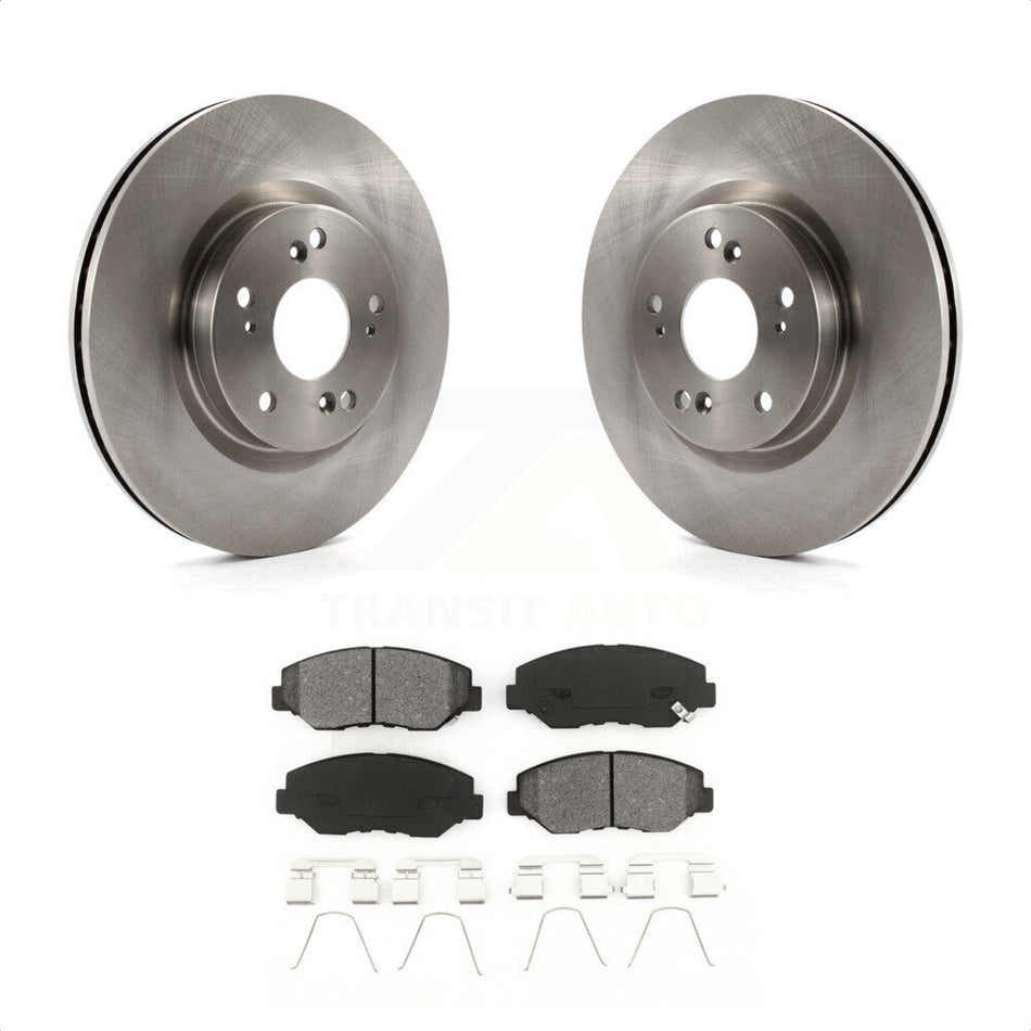 Front Disc Brake Rotors And Semi-Metallic Pads Kit For 2012-2016 Honda CR-V FWD K8S-100640 by Transit Auto