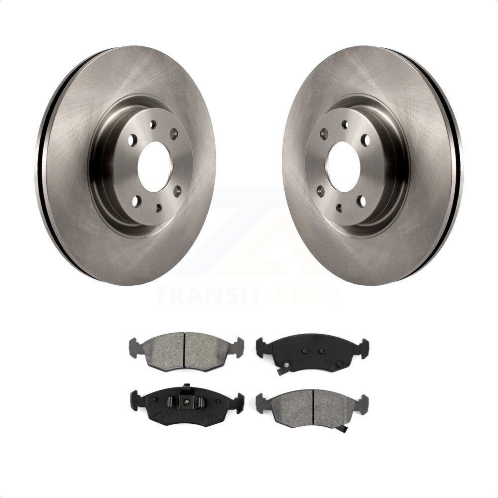 Front Disc Brake Rotors And Semi-Metallic Pads Kit For Fiat 500 K8S-100656 by Transit Auto