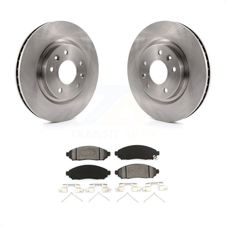 Front Disc Brake Rotors And Semi-Metallic Pads Kit For 2015 Nissan LEAF Vehicles Manufactured In Japan K8S-100657 by Transit Auto