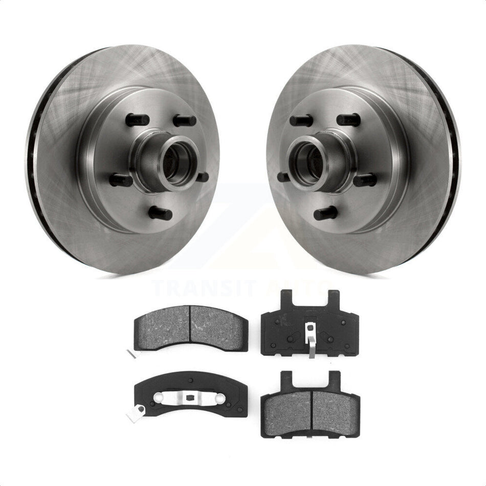 Front Disc Brake Rotors Hub Assembly And Semi-Metallic Pads Kit For Chevrolet Tahoe C1500 Suburban K8S-100683 by Transit Auto