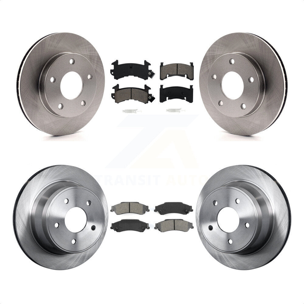 Front Rear Disc Brake Rotors And Semi-Metallic Pads Kit For 1997-1997 Chevrolet S10 GMC Sonoma 4WD K8S-100745 by Transit Auto