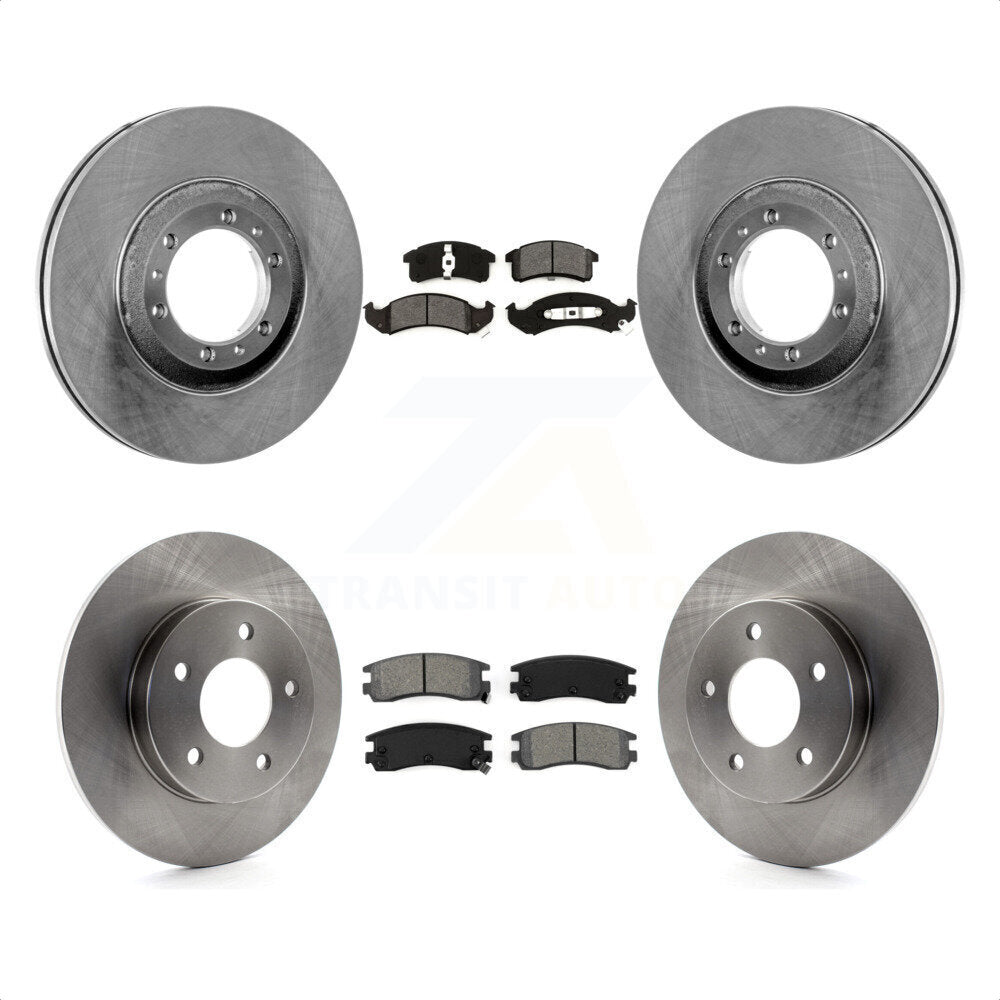 Front Rear Disc Brake Rotors And Semi-Metallic Pads Kit For Cadillac DeVille Eldorado Seville Buick Riviera Oldsmobile Aurora K8S-100749 by Transit Auto