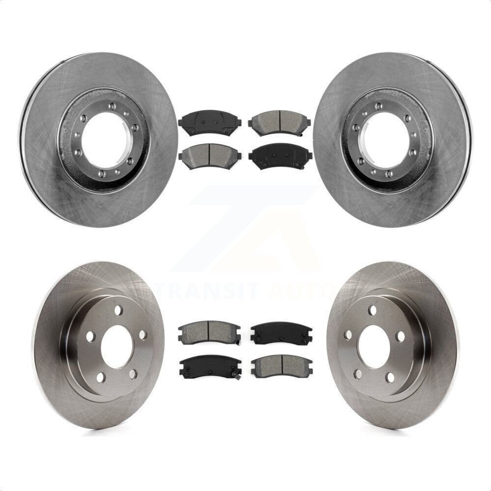 Front Rear Disc Brake Rotors And Semi-Metallic Pads Kit For 2000-2005 Buick LeSabre Pontiac Bonneville K8S-100750 by Transit Auto