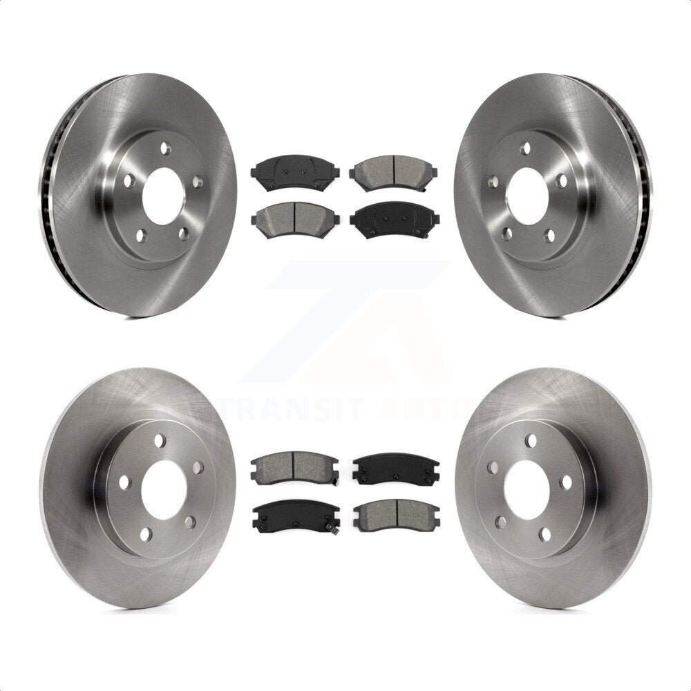 Front Rear Disc Brake Rotors And Semi-Metallic Pads Kit For Cadillac DeVille Buick Park Avenue K8S-100752 by Transit Auto