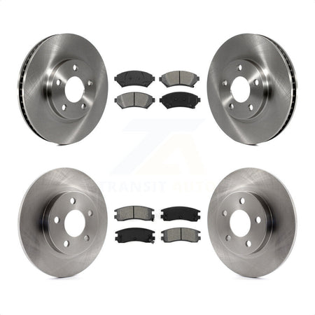 Front Rear Disc Brake Rotors And Semi-Metallic Pads Kit For Cadillac DeVille Buick Park Avenue K8S-100752 by Transit Auto