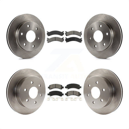 Front Rear Disc Brake Rotors And Semi-Metallic Pads Kit For 2006 GMC Savana 2500 GAS engine With 7300 Lb GVW K8S-100759 by Transit Auto