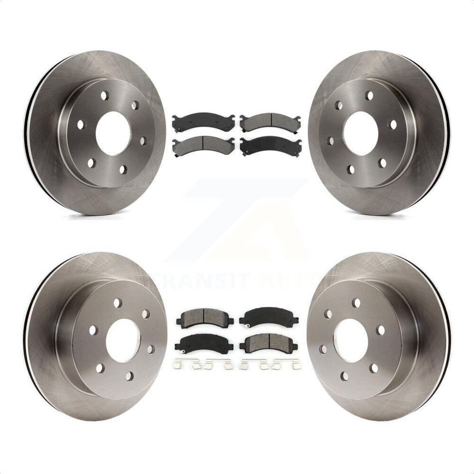 Front Rear Disc Brake Rotors And Semi-Metallic Pads Kit For 2006 GMC Savana 2500 GAS engine With 7300 Lb GVW K8S-100759 by Transit Auto