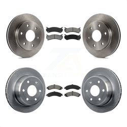 Front Rear Disc Brake Rotors And Semi-Metallic Pads Kit For Chevrolet Silverado 1500 GMC Tahoe Sierra Suburban Yukon Avalanche XL Cadillac Escalade ESV EXT K8S-100764