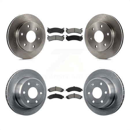 Front Rear Disc Brake Rotors And Semi-Metallic Pads Kit For Chevrolet Silverado 1500 GMC Tahoe Sierra Suburban Yukon Avalanche XL Cadillac Escalade ESV EXT K8S-100764 by Transit Auto