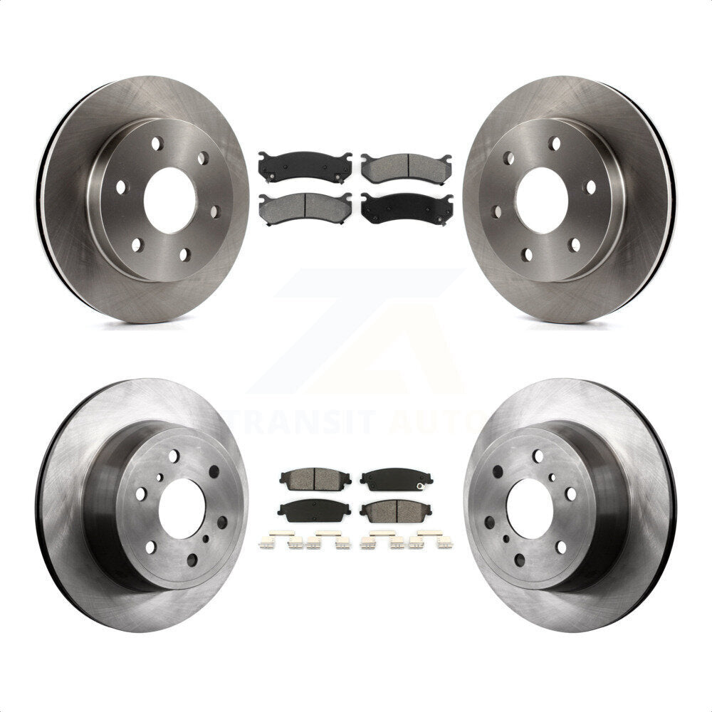 Front Rear Disc Brake Rotors And Semi-Metallic Pads Kit For 2007 Chevrolet Silverado 1500 rear brakes K8S-100767 by Transit Auto