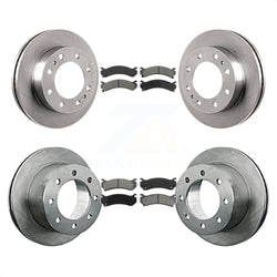 Front Rear Disc Brake Rotors And Semi-Metallic Pads Kit For 2007 GMC Sierra 3500 Classic With 12000 Lb GVW K8S-100776