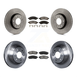 Front Rear Disc Brake Rotors And Semi-Metallic Pads Kit For Chevrolet Trailblazer GMC Envoy EXT XL Buick Rainier Saab 9-7x Isuzu Ascender SSR K8S-100780