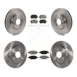 Front Rear Disc Brake Rotors And Semi-Metallic Pads Kit For Chevrolet Malibu Pontiac G6 Cobalt Saturn Aura G5 K8S-100789