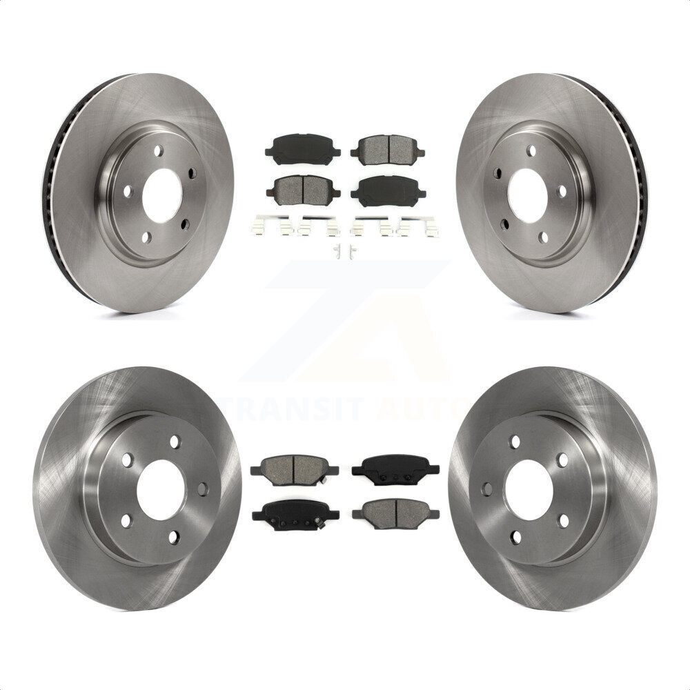 Front Rear Disc Brake Rotors And Semi-Metallic Pads Kit For 2010 Pontiac G5 With Brakes K8S-100790 by Transit Auto