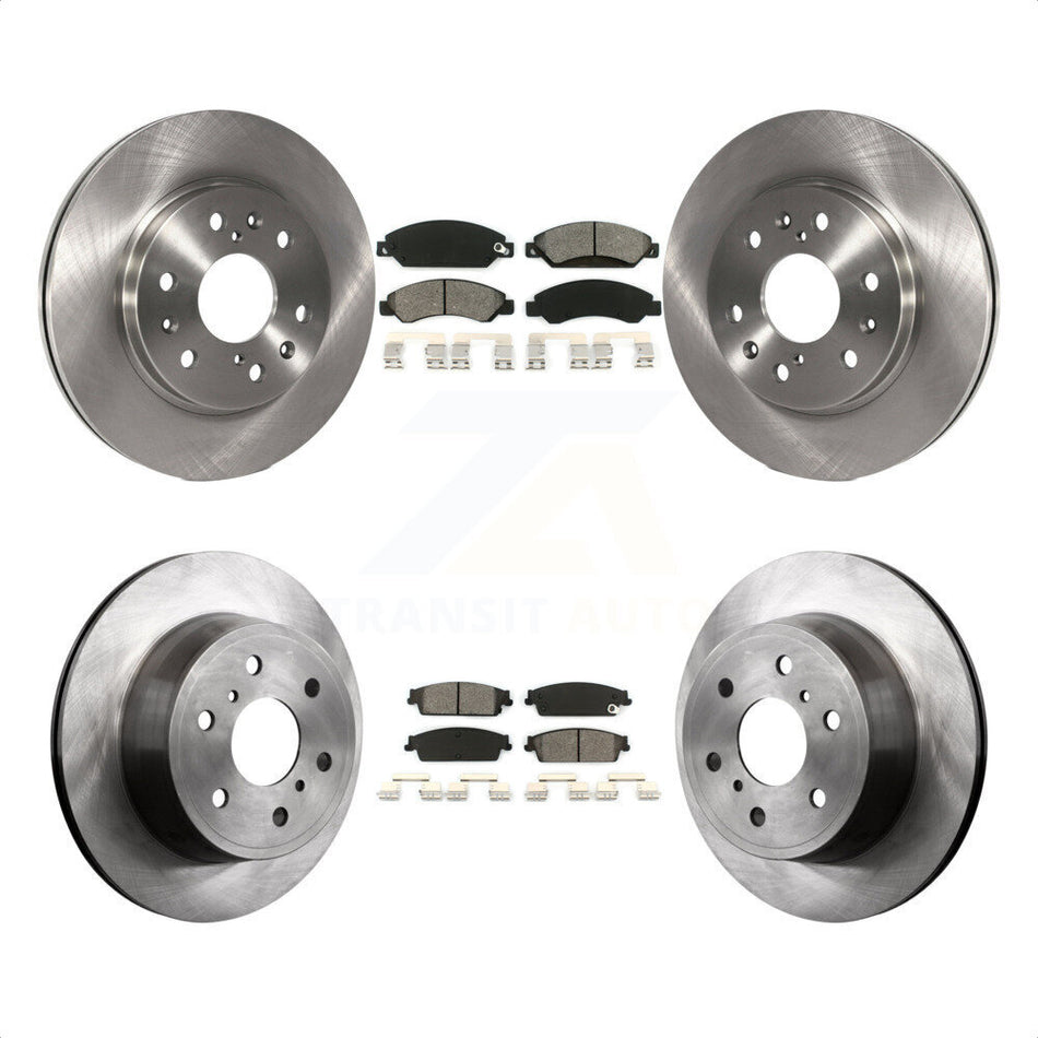 Front Rear Disc Brake Rotors And Semi-Metallic Pads Kit For 2007-2007 Chevrolet Tahoe GMC Suburban 1500 Yukon Cadillac Avalanche XL Escalade ESV EXT K8S-100798 by Transit Auto