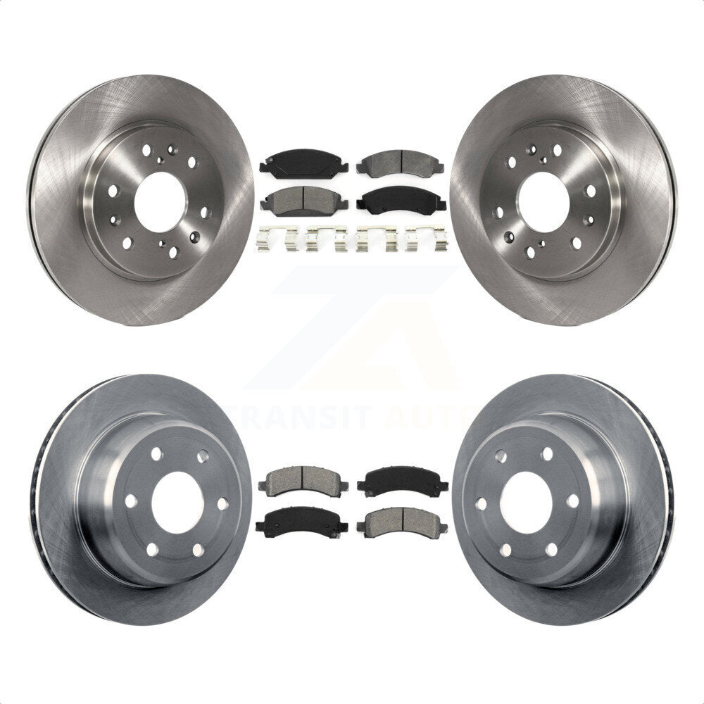 Front Rear Disc Brake Rotors And Semi-Metallic Pads Kit For 2009-2014 Chevrolet Express 1500 GMC Savana K8S-100801 by Transit Auto