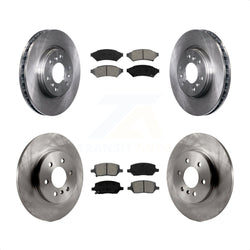 Front Rear Disc Brake Rotors And Semi-Metallic Pads Kit For Chevrolet Uplander Buick Terraza Pontiac Montana Saturn Relay K8S-100809