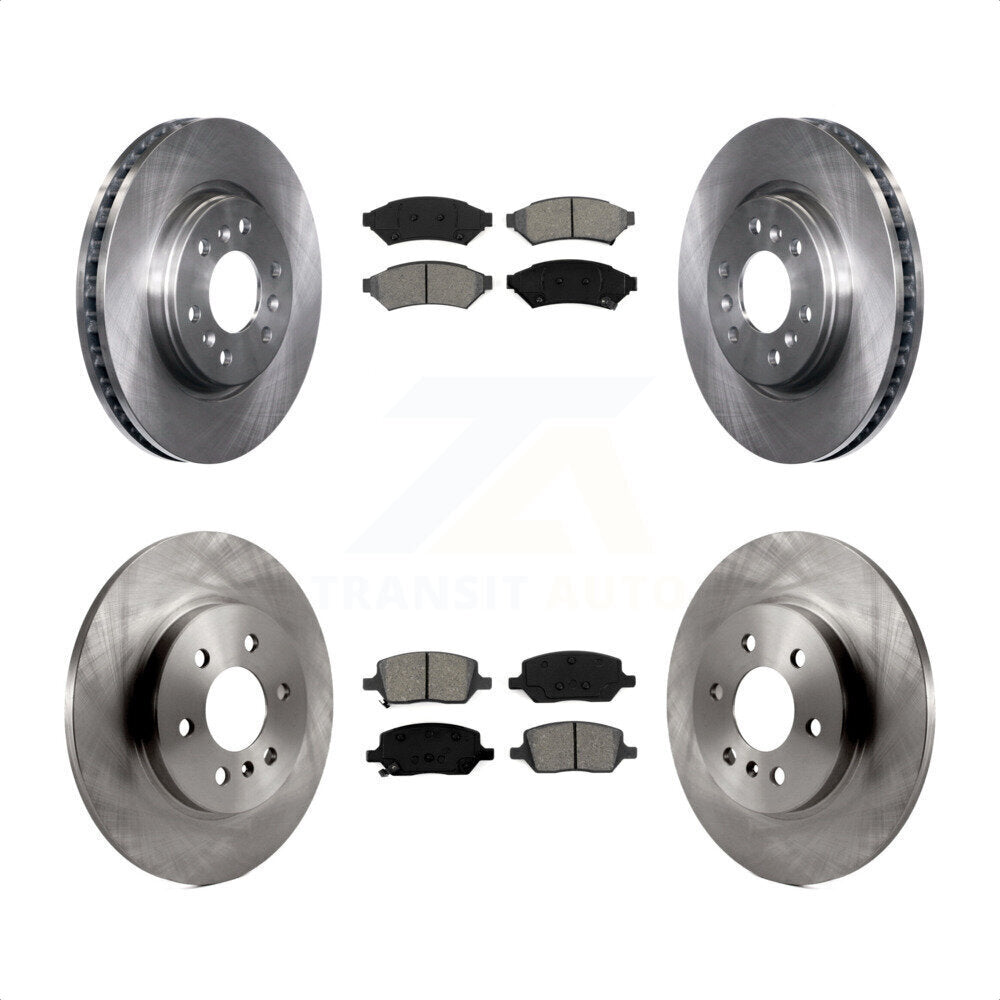 Front Rear Disc Brake Rotors And Semi-Metallic Pads Kit For Chevrolet Uplander Buick Terraza Pontiac Montana Saturn Relay K8S-100809 by Transit Auto