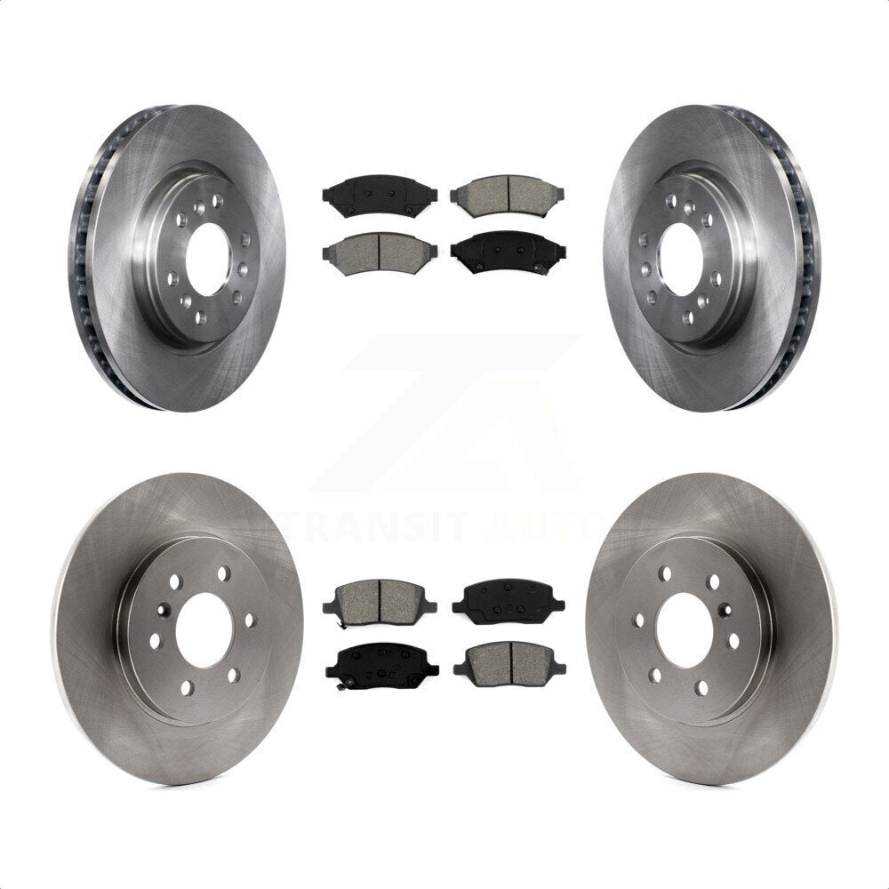 Front Rear Disc Brake Rotors And Semi-Metallic Pads Kit For Chevrolet Uplander Pontiac Montana Buick Terraza Saturn Relay K8S-100810 by Transit Auto