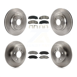 Front Rear Disc Brake Rotors And Semi-Metallic Pads Kit For 2006-2011 Buick Lucerne Cadillac DTS K8S-100812