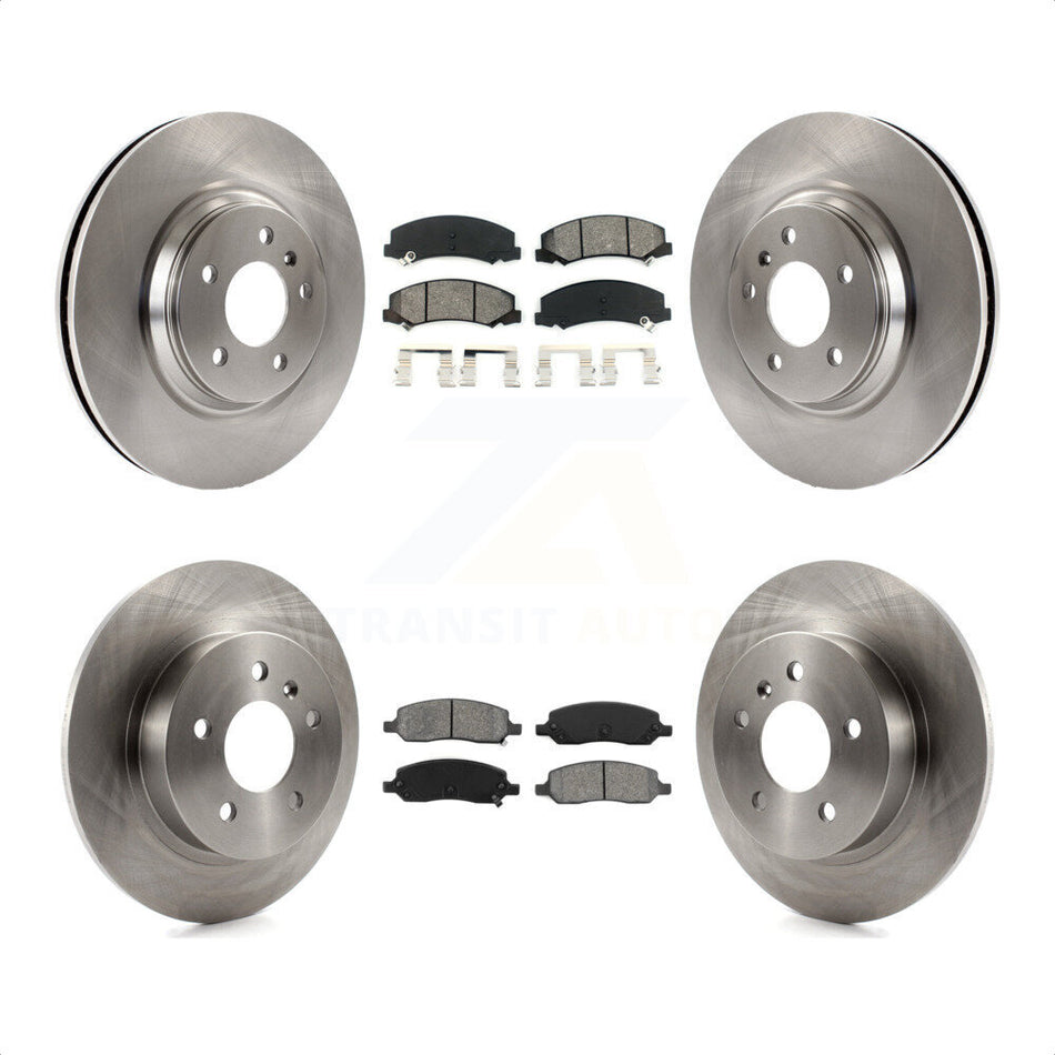 Front Rear Disc Brake Rotors And Semi-Metallic Pads Kit For 2006-2011 Buick Lucerne Cadillac DTS K8S-100812 by Transit Auto