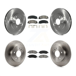 Front Rear Disc Brake Rotors And Semi-Metallic Pads Kit For Buick Lucerne K8S-100814