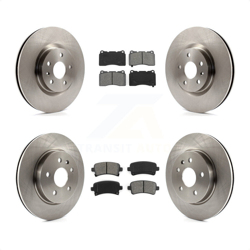 Front Rear Disc Brake Rotors And Semi-Metallic Pads Kit For Cadillac XTS K8S-100824 by Transit Auto