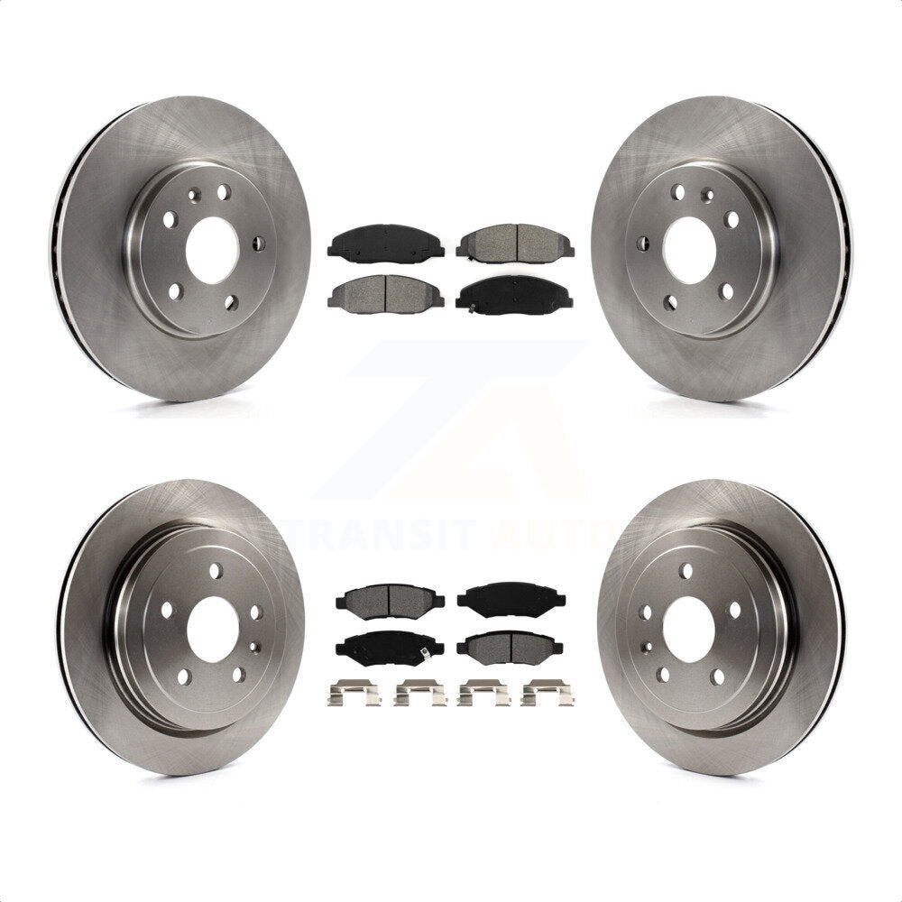 Front Rear Disc Brake Rotors And Semi-Metallic Pads Kit For Cadillac CTS K8S-100832 by Transit Auto