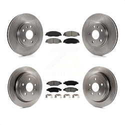 Front Rear Disc Brake Rotors And Semi-Metallic Pads Kit For Cadillac CTS K8S-100832