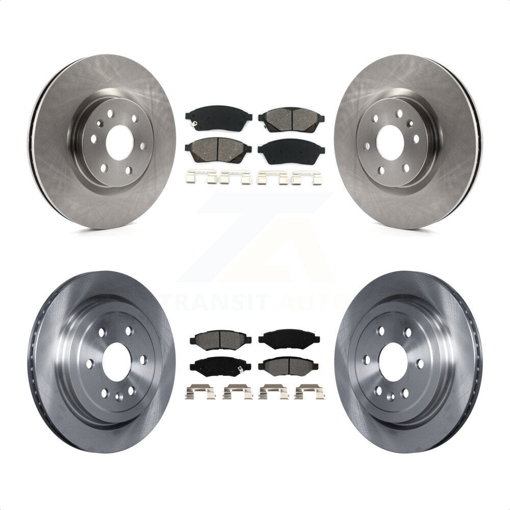 Front Rear Disc Brake Rotors And Semi-Metallic Pads Kit For Cadillac SRX Saab 9-4X K8S-100836 by Transit Auto