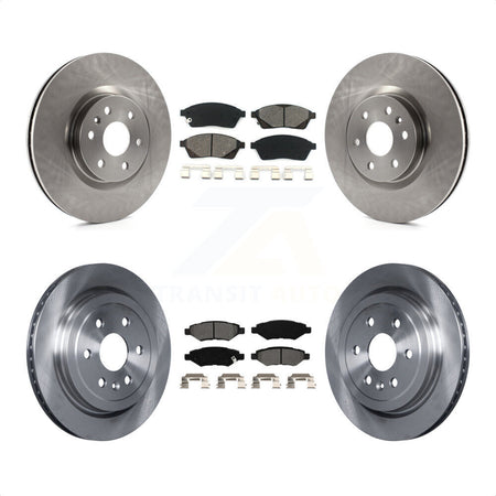 Front Rear Disc Brake Rotors And Semi-Metallic Pads Kit For Cadillac SRX Saab 9-4X K8S-100836 by Transit Auto