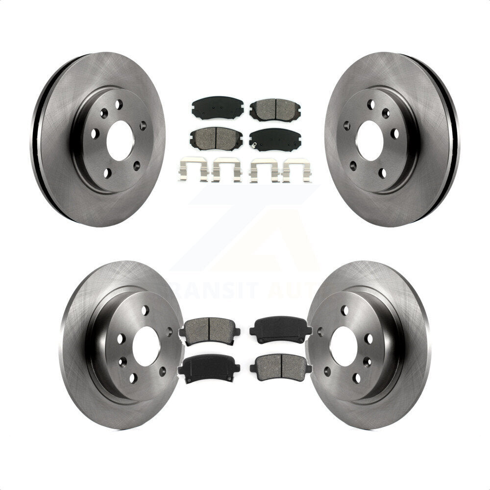 Front Rear Disc Brake Rotors And Semi-Metallic Pads Kit For Chevrolet Malibu Limited K8S-100840 by Transit Auto