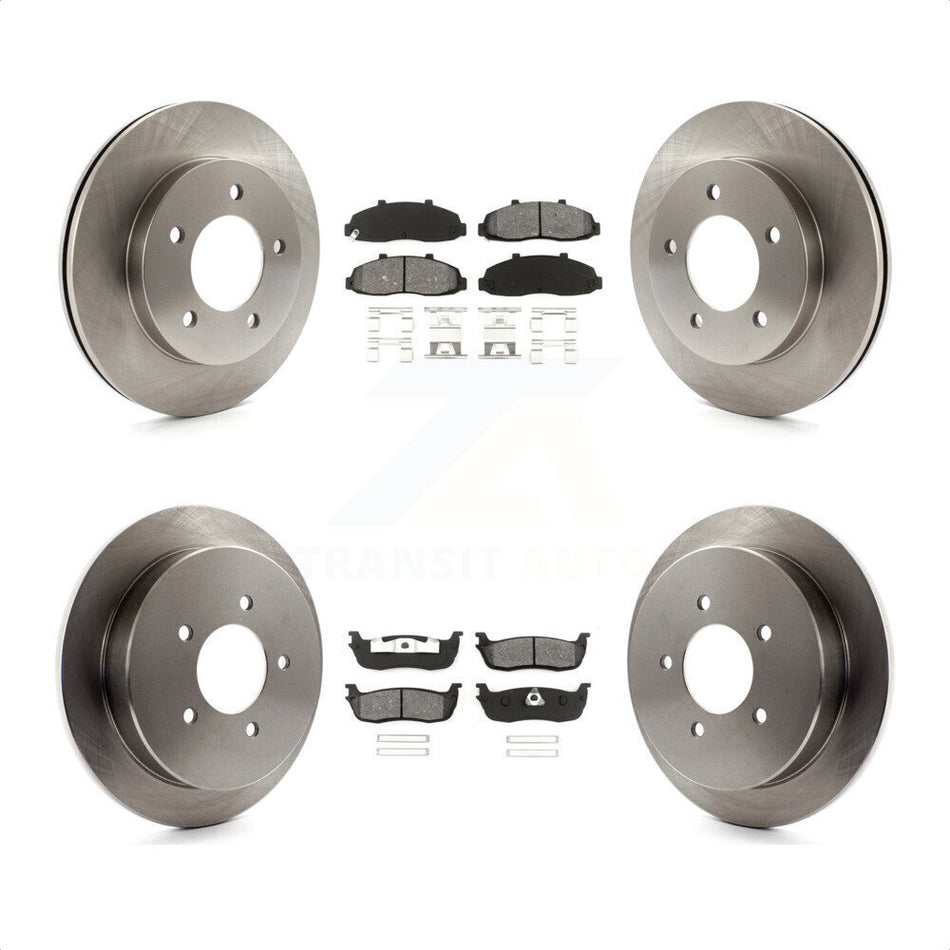 Front Rear Disc Brake Rotors And Semi-Metallic Pads Kit For Ford F-150 4WD K8S-100858 by Transit Auto