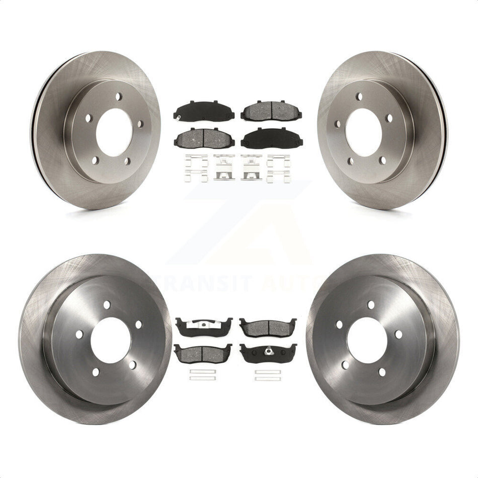 Front Rear Disc Brake Rotors And Semi-Metallic Pads Kit For Ford F-150 Heritage 4WD K8S-100859 by Transit Auto