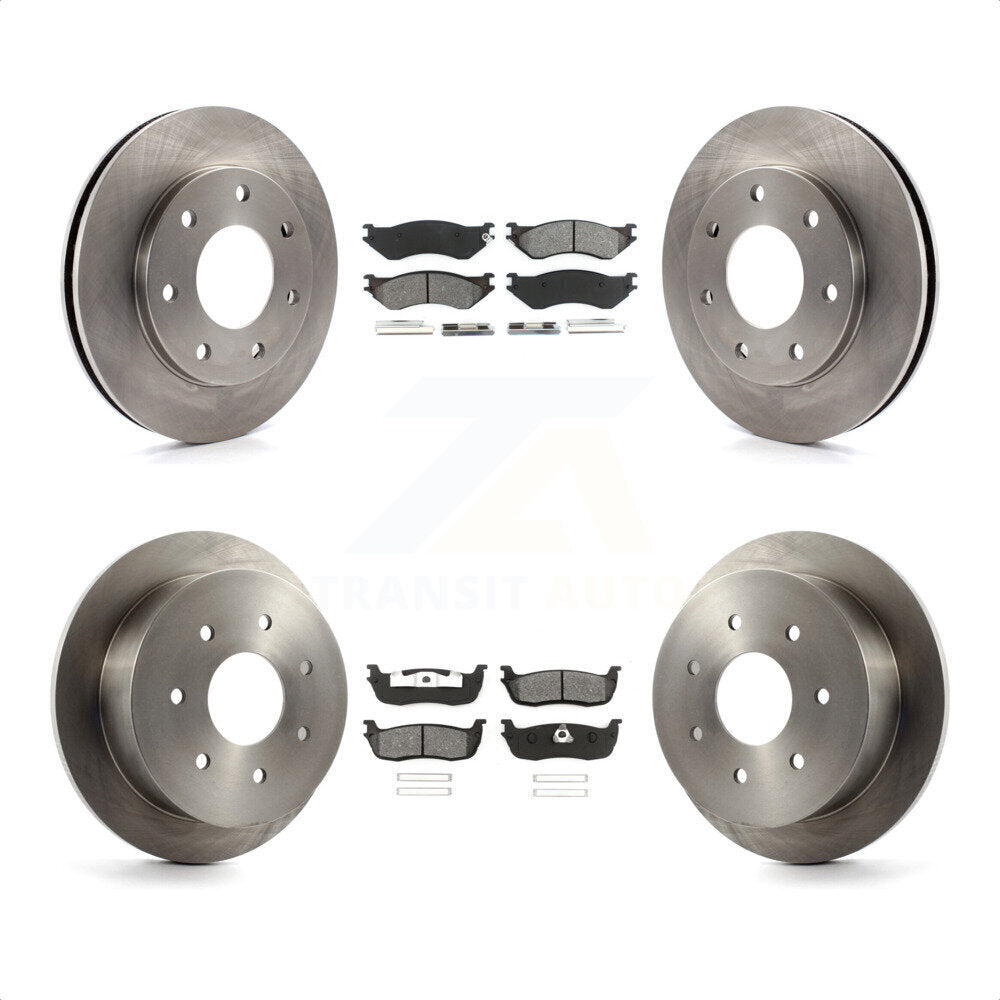 Front Rear Disc Brake Rotors And Semi-Metallic Pads Kit For Ford F-150 F-250 HD 4WD K8S-100863 by Transit Auto