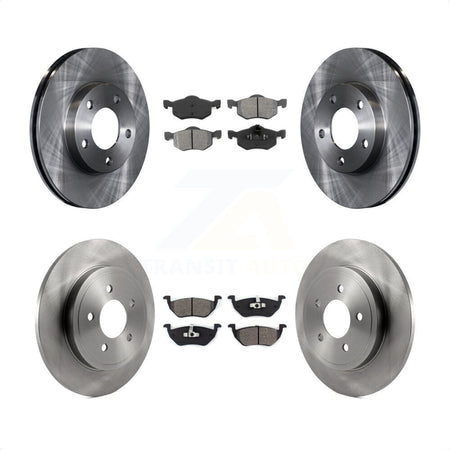 Front Rear Disc Brake Rotors And Semi-Metallic Pads Kit For Mazda Tribute Mercury Mariner K8S-100878 by Transit Auto